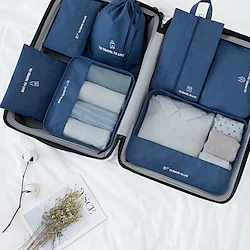 Cubes d'emballage pour le voyage, ensemble de cubes de voyage organisateur de valise pliable sac de rangement léger pour bagages miniinthebox
