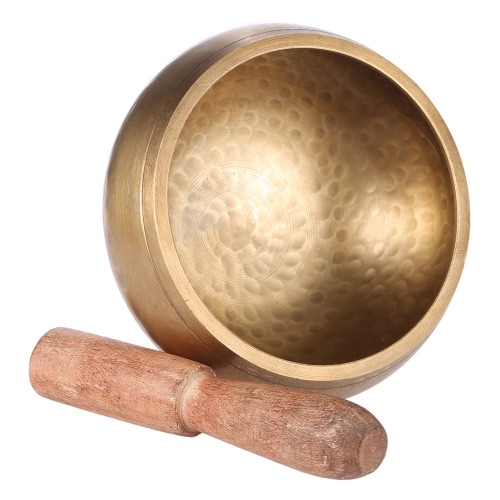 Exquisite 4.7 Inch Handmade Tibetan Bell Metal Singing Bowl with Striker for Buddhism Buddhist Meditation Healing Relaxation Yoga
