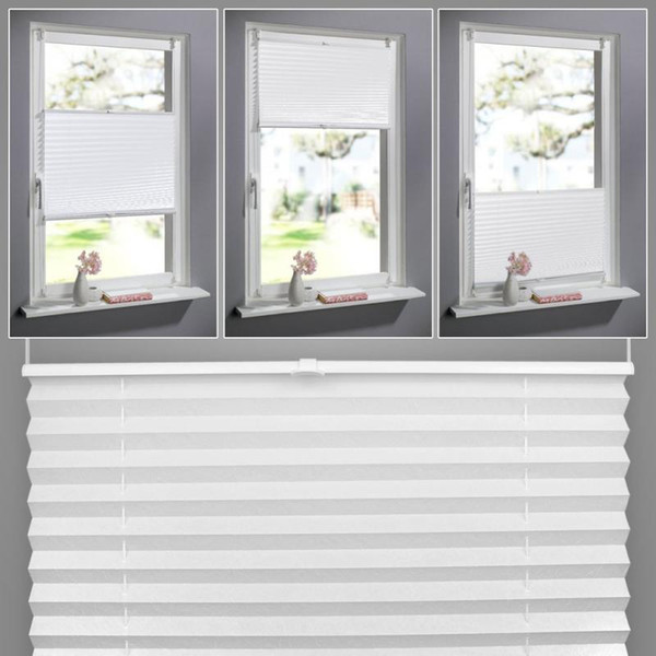 anti-uv window blinds white 3 sizes pleated original pleated white polyester shade curtains with accessaries home room decor