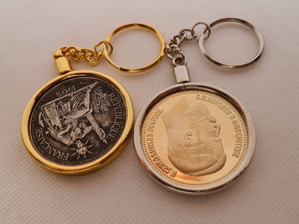 necklace / bezel chain new challenge coin holder coin hook pendant keyring