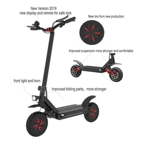 10 Inch Powerful Electric Scooter 3600W 60V Two Wheel Electric Scooters Adults Ecorider E4-9 Folding Electric Scooter Skateboard