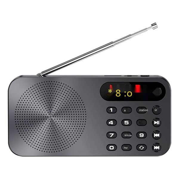 q6 radio multi-function fm radio rechargeable walkman with plug-in card home led digital display