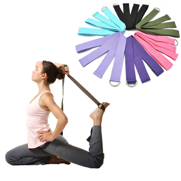 183*3.8cm Pilates Yoga Belt Slackline Stretch Band Mat Yoga Strap Training Tools Flex Bar Pull Up Assist Yoga Accessories