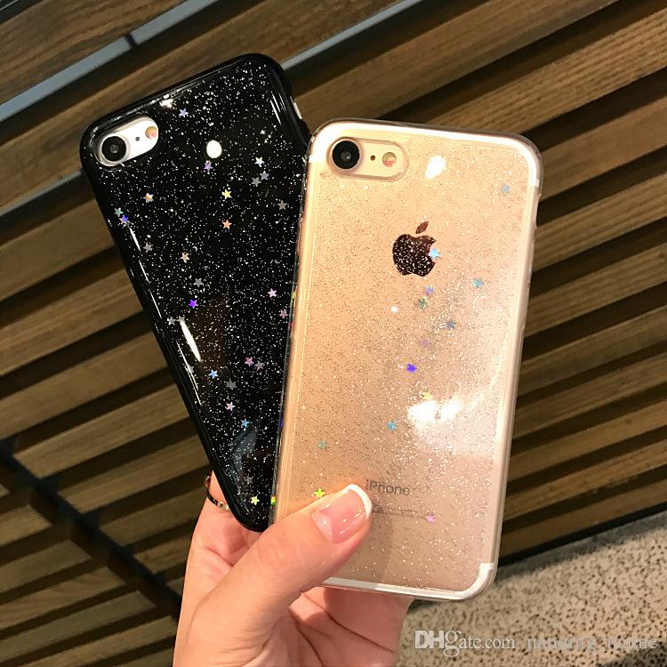 For iPhone 7 6 6s plus 7plus 6plus Case Bling Bling Glitter Star Cute Kawaii Girl Case Silicon Soft Cover