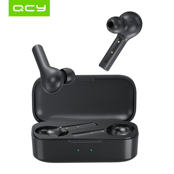 QCY T5Pro Wirless Bluetooth Headphones in-ear recognition supports APP control with wireless charging