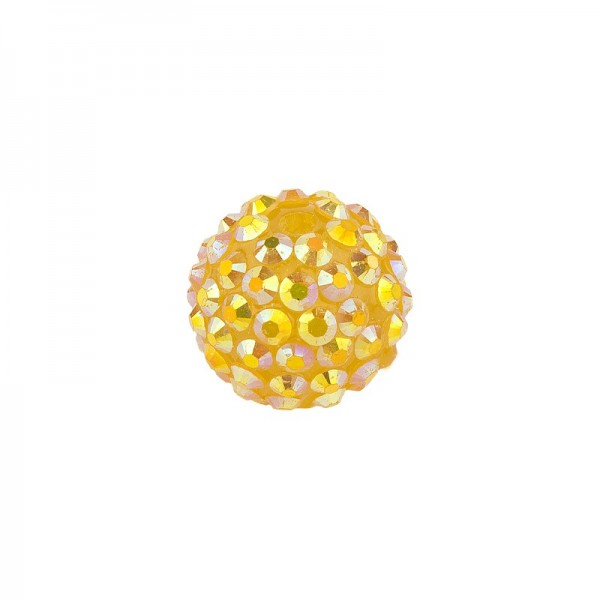 Kristall-Perlen, Ø18 mm, 10 Stück, gold-irisierend