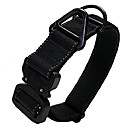 cobra dog collar k9 with steel buckle (medium with handle, coyote tan)