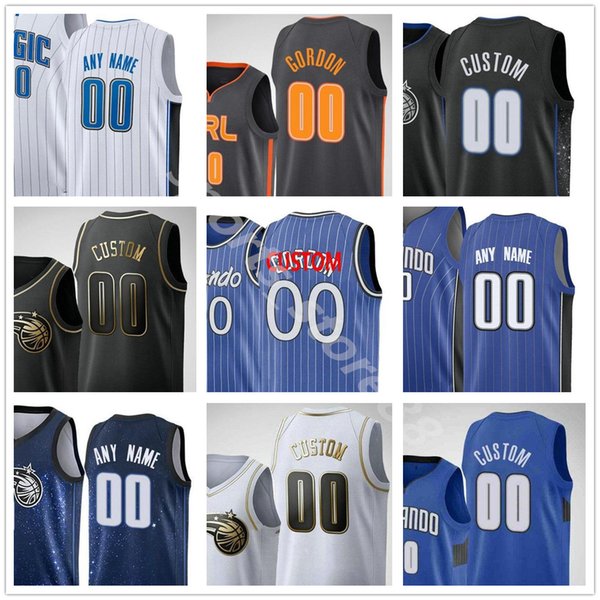 Custom 2021 Printed 50 Cole Anthony Nikola 9 Vucevic Aaron 00 Gordon Jonathan 1 Isaac 10 Fournier Men Woman Kids Basketball Jerseys