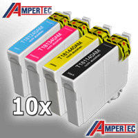 10 Ampertec Tinten für Epson C13T1811-1814  4-farbig No 18XL