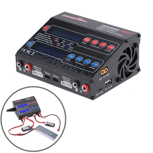 Ultra Power UP100AC DUO 100W LiIo/LiPo/LiFe/NiMH/NiCD Battery Multi Balance Charger/Discharger