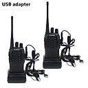 2pcs baofeng bf-888s walkie talkie adaptador de carga usb porttil radio cb radio uhf 888s comunicador transceptor  2 auriculares