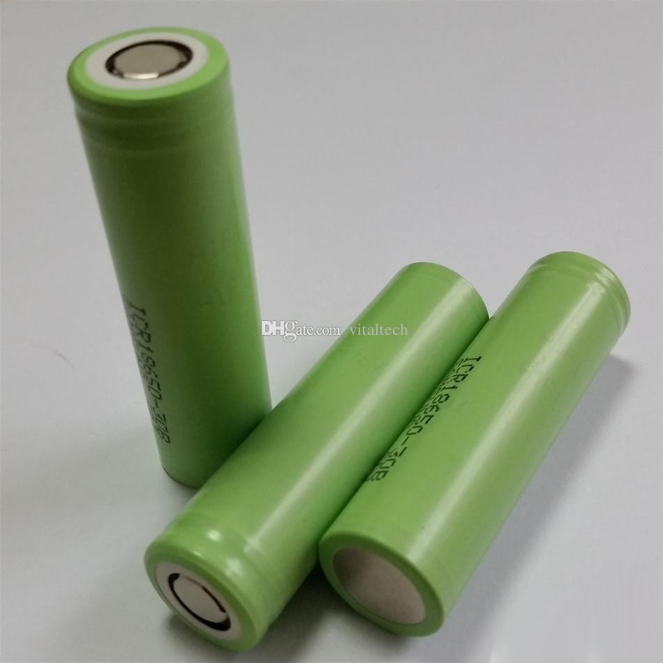 Retail Authentic ICR18650-30B 18650 3.7V 3000mAh Rechargeable Lithium Batteries Fit E Cigarettes Box Mods Flashlight