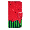 Watermelon Pattern PU Leather Case with Card Slot and Stand for Samsung Galaxy S4 mini I9190