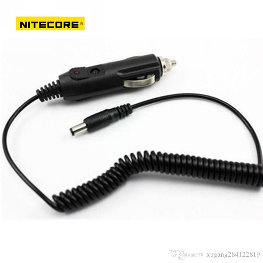 Hot sale Car Adaptor Cabler for Nitecore I4 I2 D2 D4 Battery Charger 12V Car Charging Cable USb cable (black) Free Shipping
