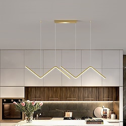 LED Pendant Light 90 cm Island Lights Dimmable Line Design Aluminum Stylish Minimalist Painted Finishes Nordic Style Dining Room Kitchen Lights 110-240V ONLY DIMMABLE WITH REMOTE CONTROL Lightinthebox