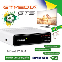 GTmedia GTS Android Satellite Receiver  DVB-S2 tv box support IPTV Cccam support full hd 4K H.265  satellite tv receiver