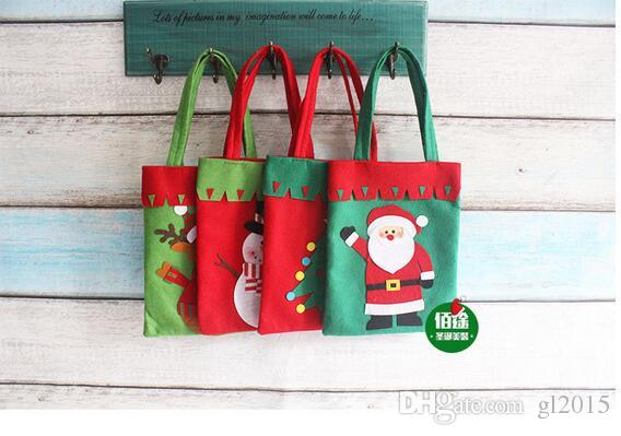 2016 Christmas Hot Sale Christmas Decorations Wholesale Christmas Gifts Bags Christmas Products Candy Bags Christmas Gift Bags Tote Bag