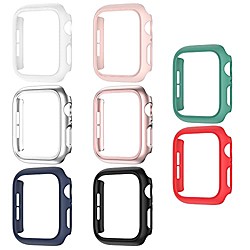8er-Pack mattes Gehäuse, kompatibel mit Apple Watch 44mm SE-Serie 6/5/4, Fvlerz Hard-PC-Stoßfängerrahmen stoßfeste Abdeckung rundum schützendes iwatch-Zubehör Lightinthebox