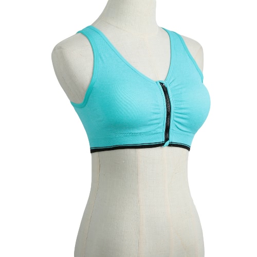 New Fashion Women Sports Bra Push Up Zipper Wireless Padding Fitness Stretch Breathable Yoga Gym Underwear Vest