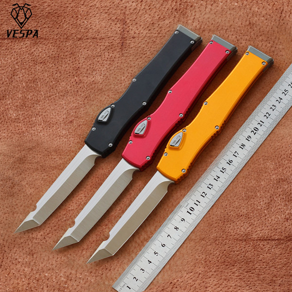 High quality VESPA Version folding Knife Blade:M390(Satin) Handle:Aluminum+TC4,Outdoor camping survival knives EDC tools