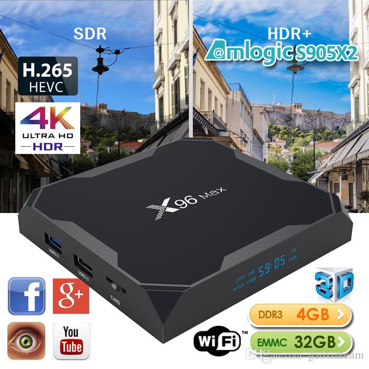 S905X2 X96 Max Smart Android 8.1 TV Box 4GB 32GB 4K 2.4G&5G Dual Wifi PK T9 H96 MAX Plus Media Player