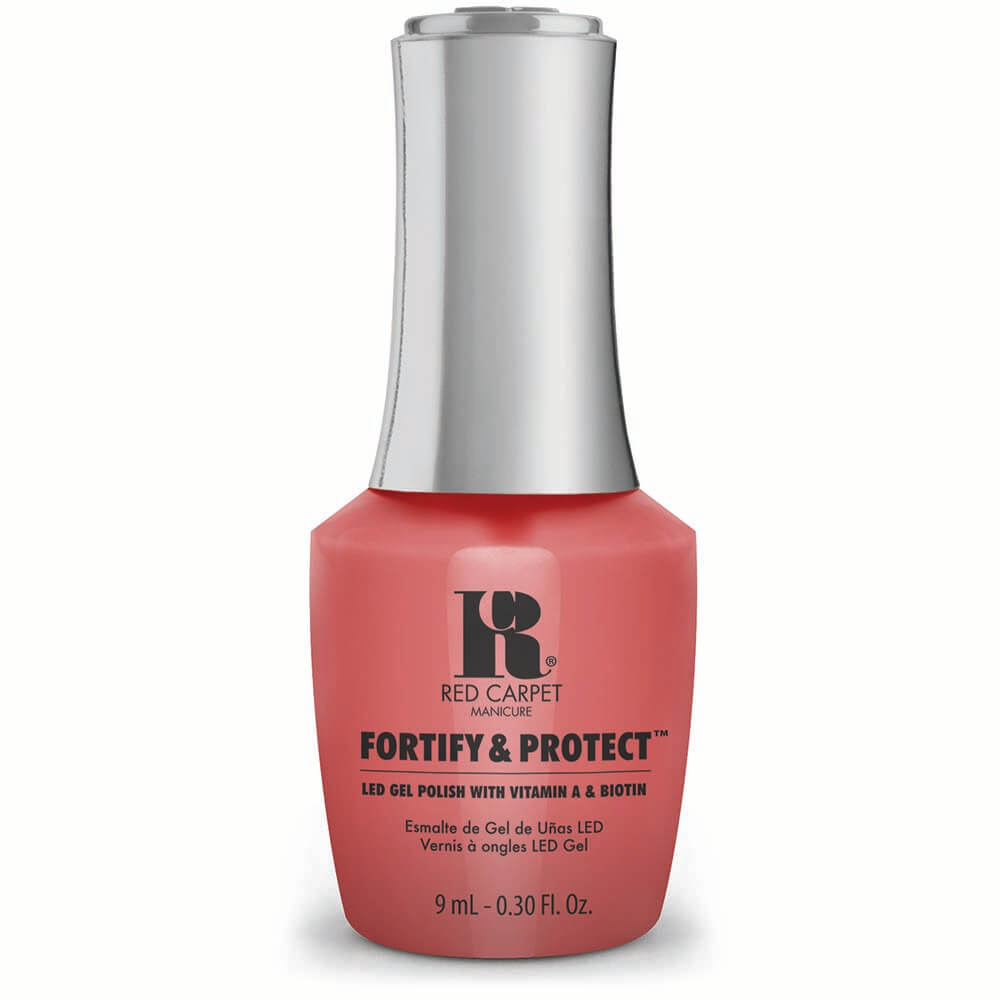 Red Carpet Manicure Fortify & Protect Gel Polish Adoracoralable 9ml