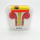 W-02 High quality Spain National  Flag Style Stereo In-Ear Headphones for Mobile Phones / MP3 / MP4
