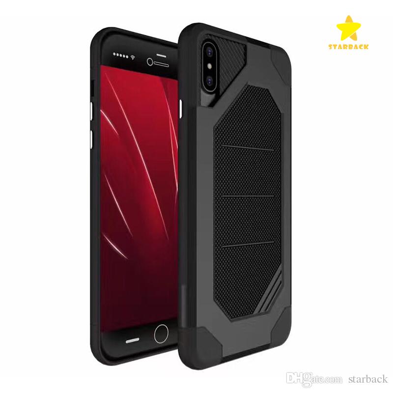 For iPhone 8 Plus iPhone X Samsung S8 Plus Note 8 2 in1 Anti-Fall Protection Shockproof Armor Hard TPU PC Cellphone Cover Cases