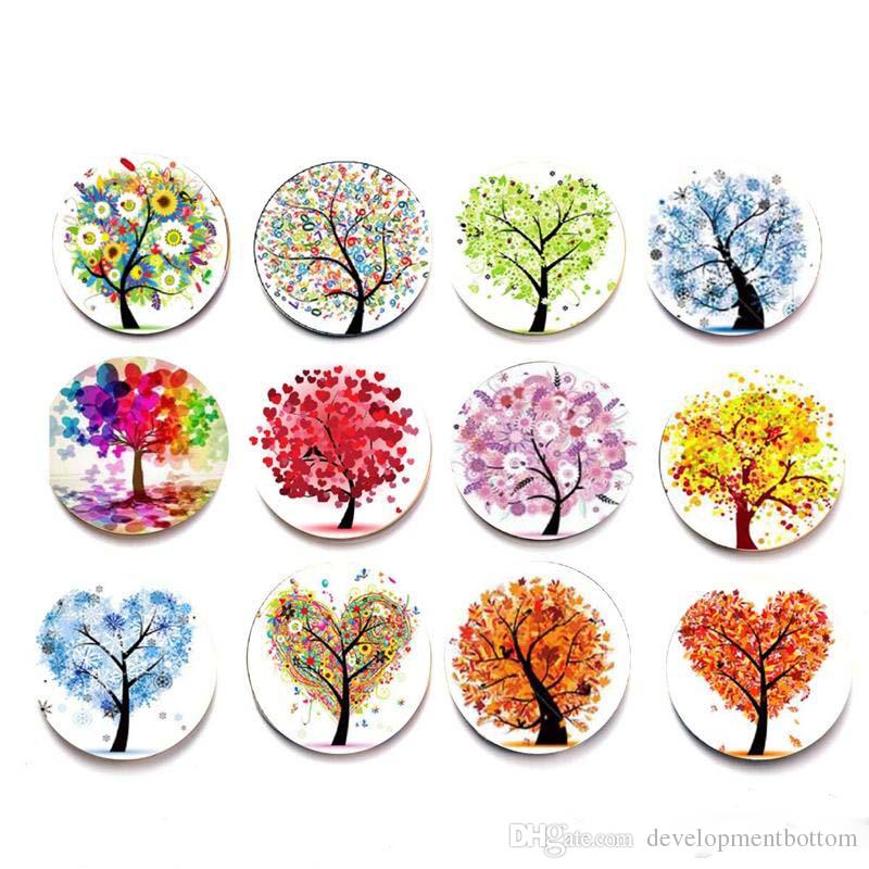 Hot 12pcs/lot 30mm Fridge Magnet Tree of Life Stickers Home Decor Kitchen Accessories Party Supplies Wedding Decorations Christmas Gifts