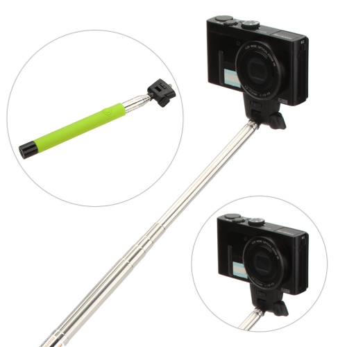 180 Degree Rotation Multifunctional Extendable Wireless BT Remote Shutter Handheld Selfie Self-Timer Monopod Grip Pole for Gopro Hero 4/3+/3/2/1 SJCAM Mirrorless Card Digital Camera with Tripod Mount Adapter Silicone Cap Micro USB Cable Adjustable Holder
