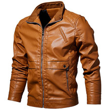 2019 autumn winter men jacket High quality brand fashion casual Outerwear PU leather jacket men men jacket coat brand clothing