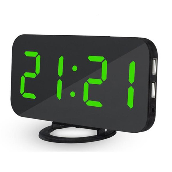 2021 New Display Number Led Voice Control Large Electronic Alarm Clock Snooze Backlinht Digital Table Watches Or76