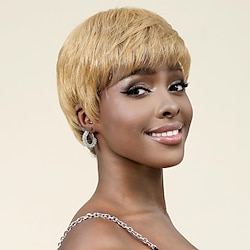 Pixie Cut Wig Human Hair Short Wigs for Black Women Glueless 100% Real Human Hair High Completion Hairstyle Easy to Take Care of(BLONDE) Lightinthebox