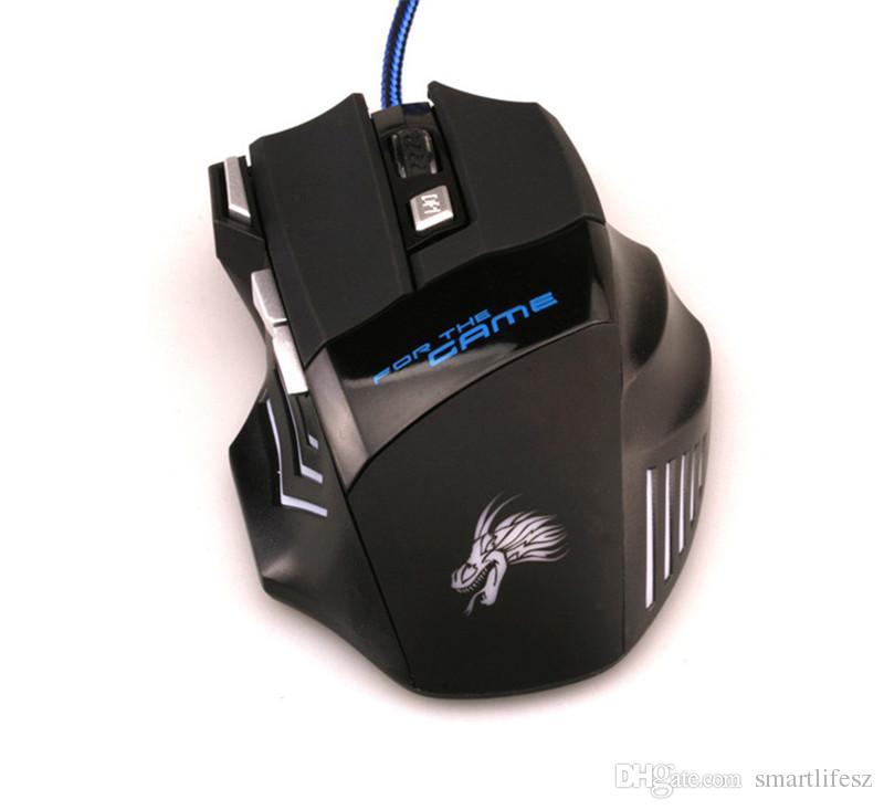 Professional 5500 DPI Gaming Mouse 7 Buttons LED Optical USB Wired Mice for Pro Gamer Computer X3 Mouse