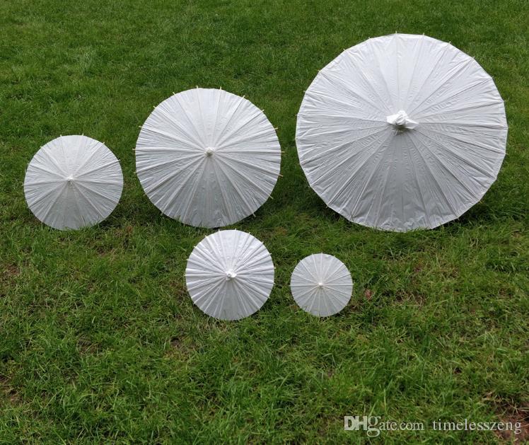 bridal wedding parasols White paper umbrella 5 diameter:20,30,40,60,84cm Chinese mini craft umbrella wedding favor decoration