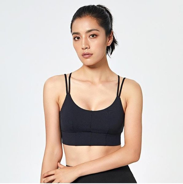 2021shaping Beautiful Back Sports Underwear Women's Fitness Running Yoga Clothes Vest Type Shockproof Bra Sexy Cross Thin Shoulder Belt