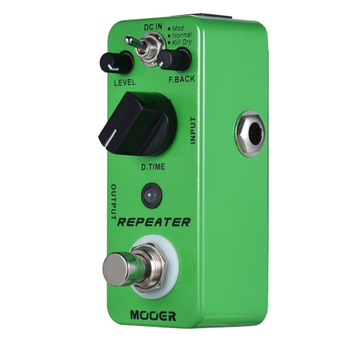 MOOER REPEATER Digital Delay Guitar Effect Pedal 3 Modes True Bypass Full Metal Shell