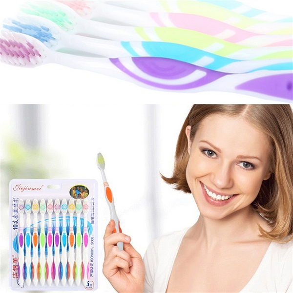10Pcs / PackTravel FamilyToothbrush Erwachsene Zahnb¨¹rste Eco Friendly weichborstige f¨¹r Teeth Whitening