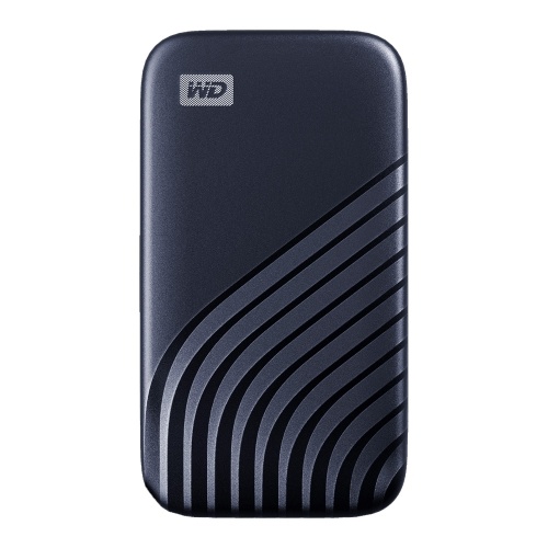 WD My Passport SSD 500 Go Type-C Disque SSD portable Technologie haute vitesse NVMe Chiffrement matériel AES 256 bits Gris