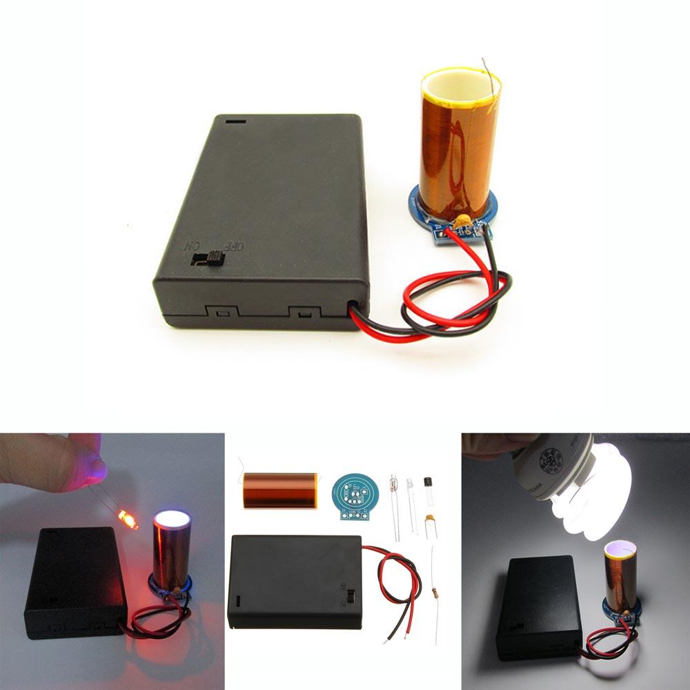 10pcs DIY Dry Battery Powered Tesla Coil Kit Mini Tesla Module Kit