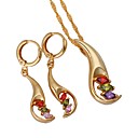 Women's 18K Gold Plating Necklace / Earrings Jewelry Set  (1Set)