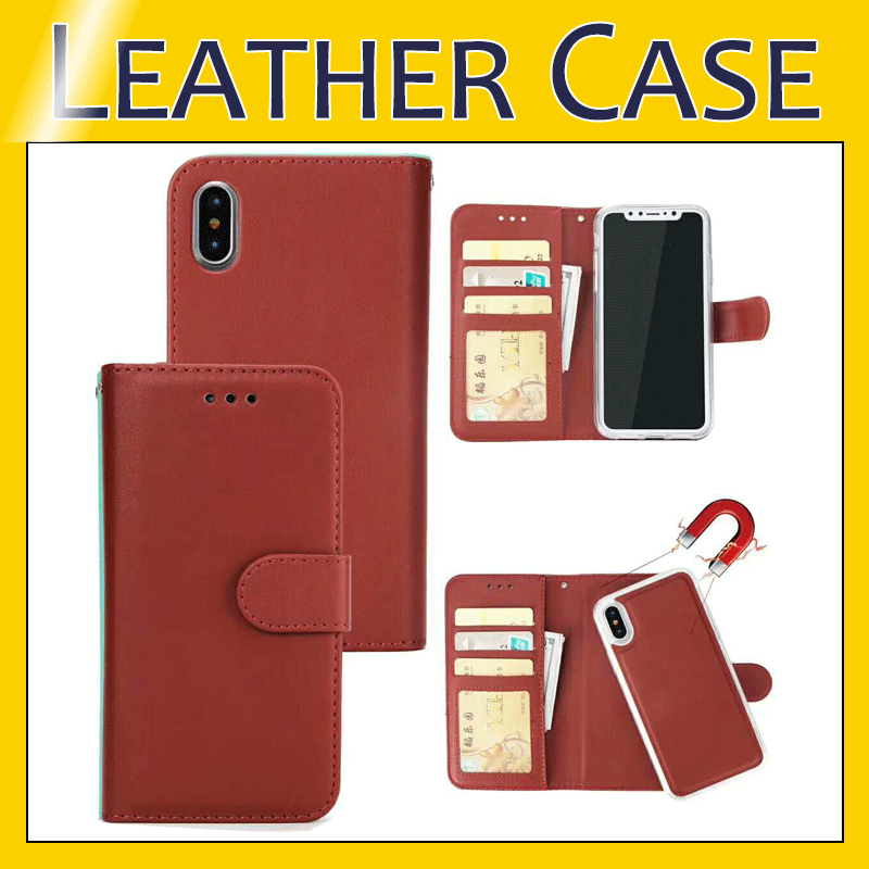 Magnetic Magnet Detachable Removable Wallet Leather Case Cover For iPhone X XS Max Xr 8 7 6 Plus 5 Samsung Note 8 S8 Plus S7 Edge