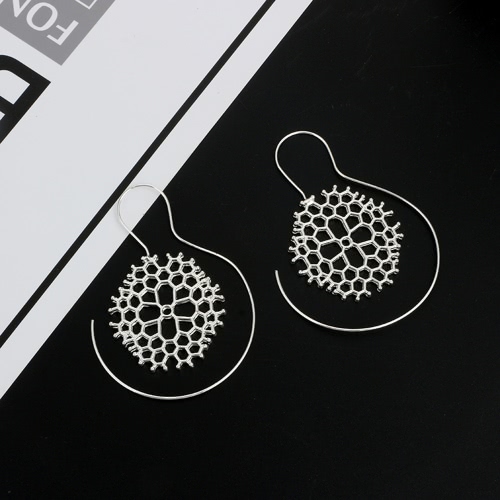 Fashion Vintage Plated Circles Round Spiral Heart Water-drop Shaped Dangle Earrings Charm Unique Women Party Earrings Jewelry