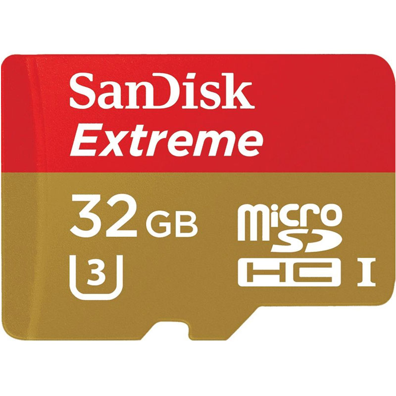 SanDisk 32GB Extreme V30 Action Kamera Micro SD Karte (SDHC) UHS-I U3 + Adapter - 90MB / s