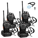 4 unids baofeng bf-888s recargable de largo alcance 5w 2800 amh radio bidireccional walkie talkies Radio de mano de 16 canales incorporada en micrófono de antorcha led con auricular (paquete de 4) 4