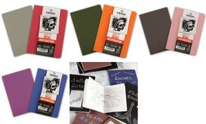 CANSON Skizzenheft Art Book Inspiration, A4, sepia / rosa DIN A4 - 210 x 297 mm, 30 Blatt, 96 g/qm, Crob'Art Papier, - 1 Stück (C400100276)
