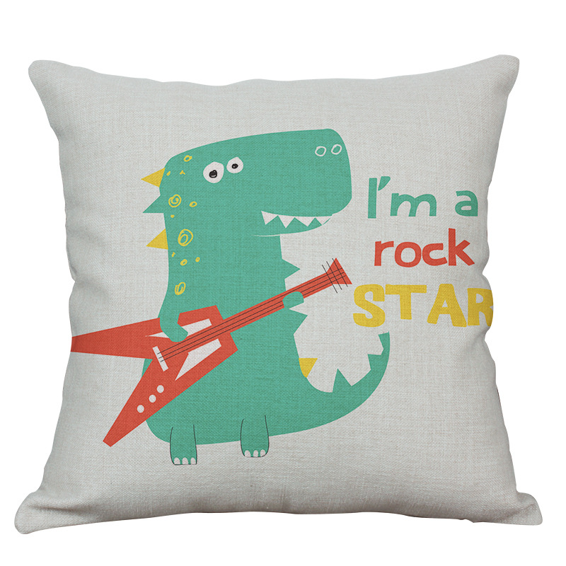 Active Dinosaur Print Pillowcase