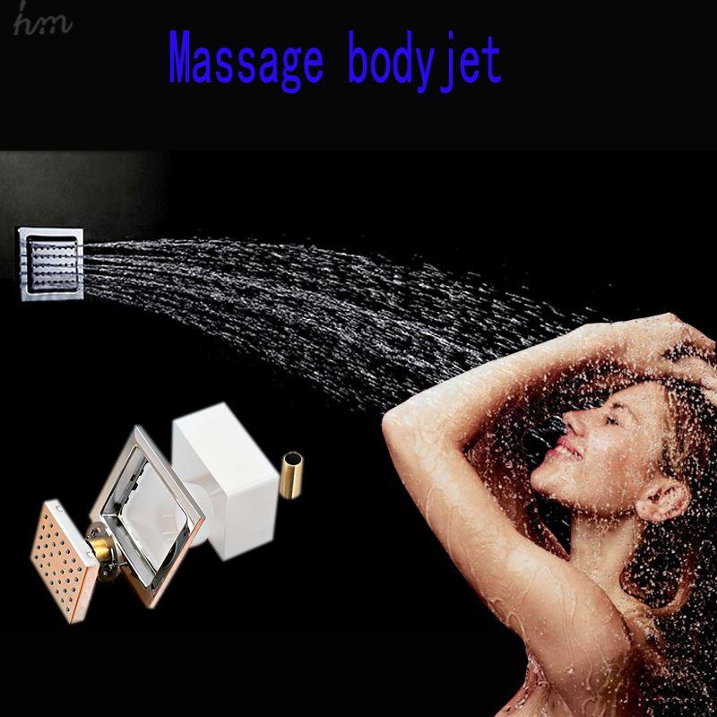 Square massage body spray jet 4 inches brass bathroom accessories for bath free shipping by DHL T 161222# 161225