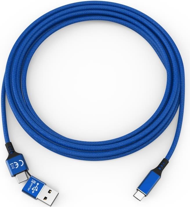 SPEEDY-C BL Ladekabel, USB-A/USB-C -> USB-C, blau (SMRTER_SPEEDY_C_NB)