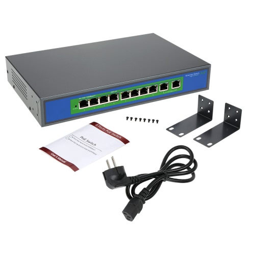 8 Port 1000Mbps IEEE802.3af POE Switch/Injector Power over Ethernet for IP Camera VoIP Phone AP devices 1010POE-AF